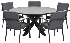Garden Impressions Angela tuinset 6-delig - Duuk tuintafel Ø150 cm