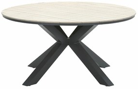 Garden Impressions Dane tuinset 6-delig - Tulli tuintafel Ø148x75 cm - light teak vironwood