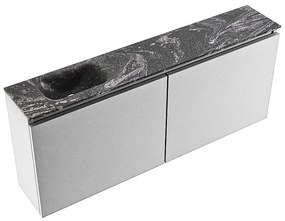 Mondiaz Ture DLux toiletmeubel 120cm plata met wastafel lava links zonder kraangat