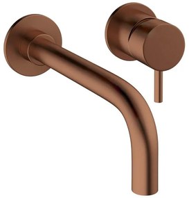 Crosswater MPRO inbouw wastafelkraan 2 gats met inbouwdeel en 14cm en 22cm uitloop geborsteld brons SW928159/2x sw84108