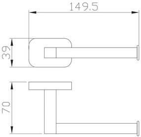 Eastbrook Asti messing toiletrolhouder messing geborsteld