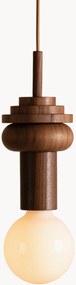 Kleine dimbare hanglamp Junit Walnoot, handgemaakt