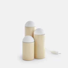 Tafellamp in ijzer en opaline, Quillo