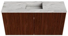 Mondiaz Joya DLux 80cm toiletmeubel ruby met wastafel faye midden zonder kraangat glace