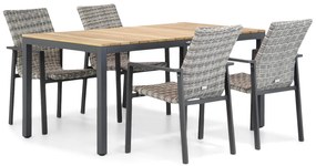 Tuinset 4 personen 160 cm Wicker Grijs Lifestyle Garden Furniture Upton/Mazzarino