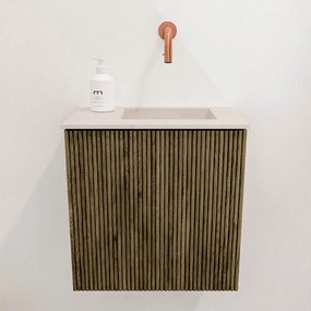 Mondiaz Joya DLux 40cm toiletmeubel dusk met wastafel faye rechts zonder kraangat meli