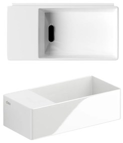 Clou New Flush 3 keramische fontein 35cm zonder kraangat links wit glans