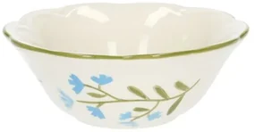 Kom, steengoed, wilde bloemen,Ø 12,5 cm x 4,5 cm