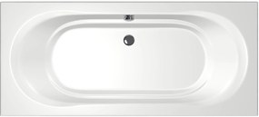 Xenz Martinique inbouwbad 2-persoons 180x80cm glans wit acryl