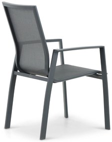 Tuinset 6 personen 217 cm Aluminium Grijs Lifestyle Garden Furniture Ultimate/Young