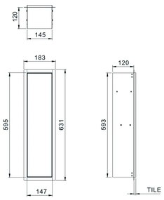 Saniclear Hide inbouw toiletborstel met rolhouder RVS betegelbaar