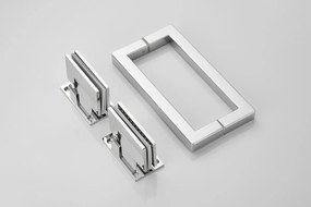 Saniclear Modern scharnieren + handvat voor douchedeur chroom