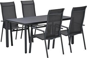 Garden Impressions Siena tuinset 5-delig - Kasper tuintafel 160x84 cm