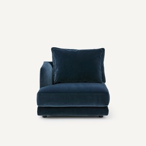 Halve bank links, modulair, van fluweel, TIBERIO