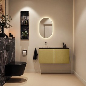 Mondiaz Ture DLux toiletmeubel 100cm oro met wastafel lava links zonder kraangat