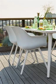 Hartman Sophie Studio dining armstoel - White - Alu poot