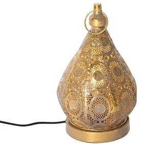 Oosterse tafellamp goud 19 cm - MowgliOosters E27 Binnenverlichting Lamp