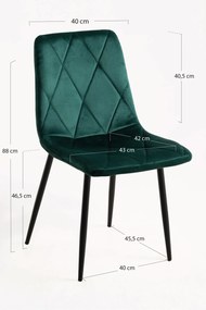 Set 4 Fluwelen Lyke Stoelen