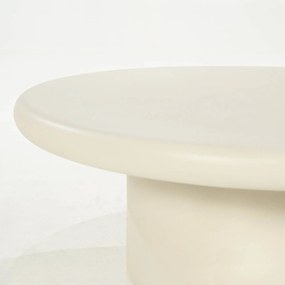 Eleonora Jade Ronde Salontafel Creme Magnesium Oxide 80 Cm - 80 X 80cm.