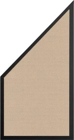 Schutting Sereno Textileen Sahara Weave - Zwart aluminium kader (90 x 180/93 cm)