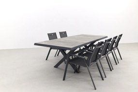 Hartman Napoli/Ottowa 205-265x100 cm. - 7-delige stapelbare tuinset