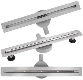 Lineaire afvoer Rea FILO Brush Steel 80