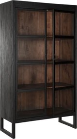 Must Living Black Jack Vitrinekast Hout - 105x48x185cm.