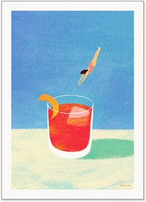 Ingelijste digitale print Negroni Please