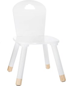 Atmosphera Douceur Kinderstoel - Wit met Wolkenrugleuning - Zithoogte 25,7 cm