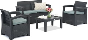 Rotan tuinmeubelen Reno 4 Garden Point antraciet