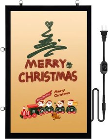 VEVOR LED-posterframe in zwart, fotolijst van 24 x 36 inch, stoepbord voor reclamedisplays, aluminium fotolijst met lichtbak met LED-achtergrondverlichting, horizontale en verticale formaten voor aan de muur, enkel