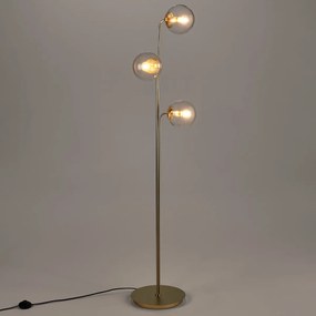 Staande lamp in messing en glas, Moricio