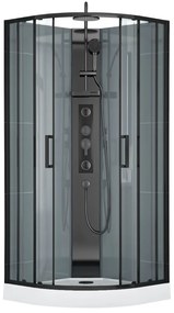 Kerra Wega complete douchecabine met massagejets zwart