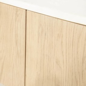 Eleonora Don Tv-meubel Eiken Met Wit Marmer 240 Cm - 240x45x50cm.