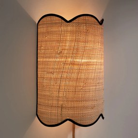 Wandlamp in raffia, Dolkie