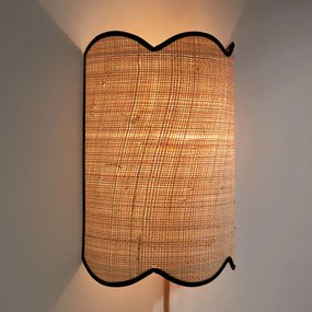 Wandlamp in raffia, Dolkie