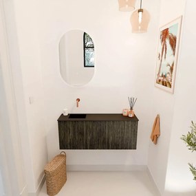 Mondiaz Joya 100cm toiletmeubel shadow met wastafel faye links zonder kraangat urban