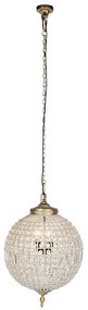 Art Deco hanglamp kristal 50cm goud - Kasbah Art Deco, Klassiek / Antiek E27 bol / globe / rond Binnenverlichting Lamp