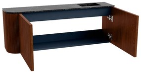 Mondiaz Joya DLux 110cm toiletmeubel ronding links ruby met wastafel faye rechts 1 kraangat lava