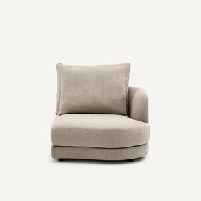 Halve bank rechts, afgerond, modulair, in tweed, TIBERIO
