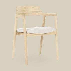 Houten Stoel Met Armleuningen Naturel