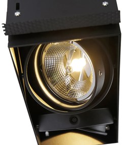 Set van 6 inbouwspots zwart GU10 AR111 trimless 2-lichts - Oneon Modern GU10 Binnenverlichting Lamp