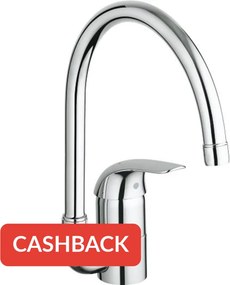 Grohe EuroPro keukenkraan met hoge C-uitloop chroom