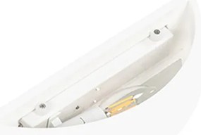 Landelijke wandlamp gips wit - Aurel Novo