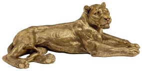 Kare Design Lion Gold Liggende Leeuw Goud