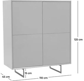 Goossens Basic Opbergkast Vienna, 4 deuren