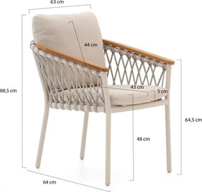 Diningset Bellagio | 6 personen | Tuinset teakhout | 7-delig | Kees Smit Tuinmeubelen