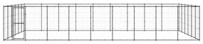 vidaXL Hondenkennel 65,34 m² staal