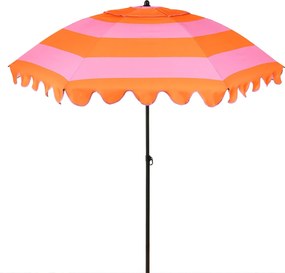 Edelman Jessy stokparasol streep oranje - Ø197 x 238 cm