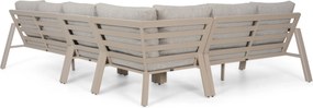 Hoek loungeset 6 personen Aluminium Zand/Beige  Lifestyle Garden Furniture Melone